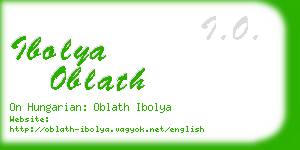 ibolya oblath business card